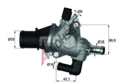 BEHR THERMOT-TRONIK Termostat - chladivo BH TI 163 88, TI 163 88