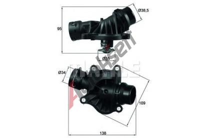 BEHR THERMOT-TRONIK Termostat chladiva BH TI 234 88, TI 234 88
