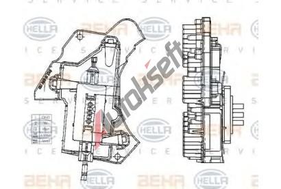 BEHR HELLA SERVICE Regulace vnitn ventilace BHS 5HL 351 321-011, 5HL 351 321-011