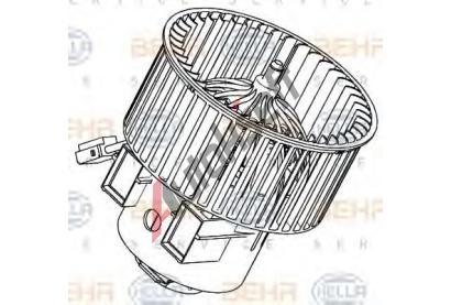 BEHR HELLA SERVICE Vnitn ventiltor BHS 8EW 351 040-271, 8EW 351 040-271