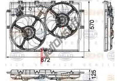 BEHR HELLA SERVICE Vtrk chlazen motoru BHS 8EW 351 040-621, 8EW 351 040-621