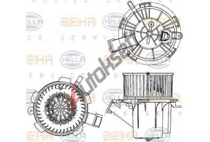 BEHR HELLA SERVICE Vnitn ventiltor BHS 8EW 351 040-641, 8EW 351 040-641
