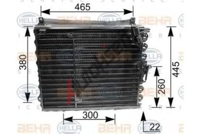 BEHR HELLA SERVICE Kondenztor klimatizace BHS 8FC 351 035-191, 8FC 351 035-191