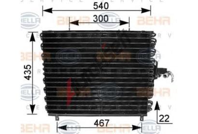 BEHR HELLA SERVICE Kondenztor klimatizace BHS 8FC 351 035-771, 8FC 351 035-771