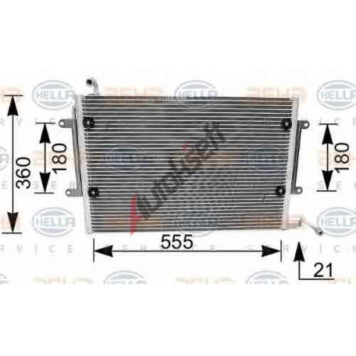 Condensador, aire acondicionado HELLA 8FC 351 300-311 con junta anular
