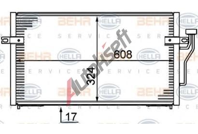 BEHR HELLA SERVICE Kondenztor klimatizace BHS 8FC 351 037-351, 8FC 351 037-351