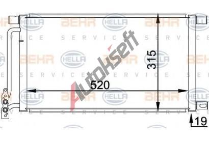 BEHR HELLA SERVICE Kondenztor klimatizace BHS 8FC 351 038-211, 8FC 351 038-211