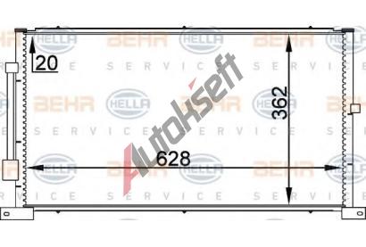 BEHR HELLA SERVICE Kondenztor klimatizace BEHR HELLA SERVICE Version ALTERNATIVE BHS 8FC 351 038-714, 8FC 351 038-714