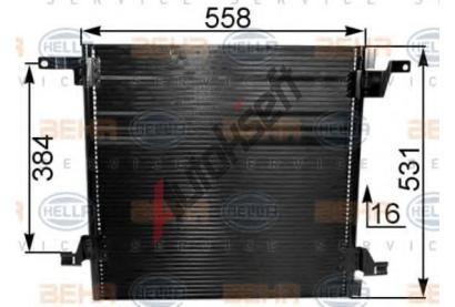 BEHR HELLA SERVICE Kondenztor klimatizace BHS 8FC 351 038-721, 8FC 351 038-721