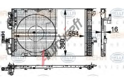 BEHR HELLA SERVICE Kondenztor klimatizace BHS 8FC 351 301-221, 8FC 351 301-221