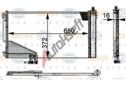 BEHR HELLA SERVICE Kondenztor klimatizace BEHR HELLA SERVICE Version ALTERNATIVE BHS 8FC 351 301-354, 8FC 351 301-354