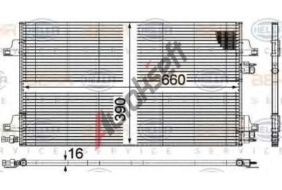 BEHR HELLA SERVICE Kondenzátor klimatizace BHS 8FC 351 301-641, 8FC 351 301-641 BEHR HELLA SERVICE Kondenzátor klimatizace BHS 8FC 351 301-641, 8FC 351 301-641