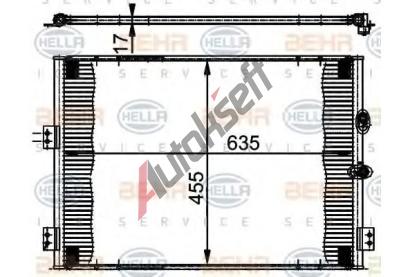 BEHR HELLA SERVICE Kondenzátor klimatizace BHS 8FC 351 302-071, 8FC 351 302-071 BEHR HELLA SERVICE Kondenzátor klimatizace BHS 8FC 351 302-071, 8FC 351 302-071