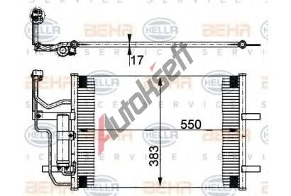 BEHR HELLA SERVICE Kondenztor klimatizace BHS 8FC 351 302-211, 8FC 351 302-211