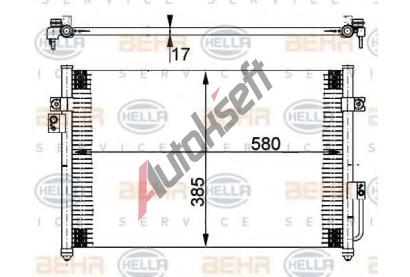 BEHR HELLA SERVICE Kondenztor klimatizace BHS 8FC 351 302-231, 8FC 351 302-231