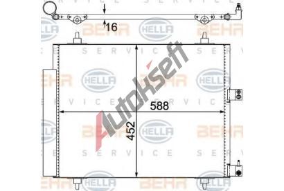 BEHR HELLA SERVICE Kondenztor klimatizace BHS 8FC 351 305-221, 8FC 351 305-221