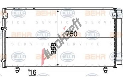 BEHR HELLA SERVICE Kondenztor klimatizace BHS 8FC 351 310-171, 8FC 351 310-171