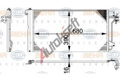 BEHR HELLA SERVICE Kondenztor klimatizace BEHR HELLA SERVICE Version ALTERNATIVE BHS 8FC 351 317-654, 8FC 351 317-654
