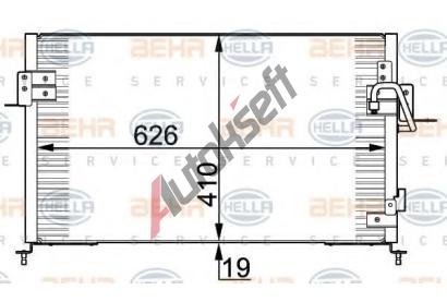 BEHR HELLA SERVICE Kondenzátor klimatizace BHS 8FC 351 318-001, 8FC 351 318-001  BEHR HELLA SERVICE Kondenzátor klimatizace BHS 8FC 351 318-001, 8FC 351 318-001
