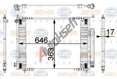 BEHR HELLA SERVICE Kondenztor klimatizace BHS 8FC 351 318-061, 8FC 351 318-061
