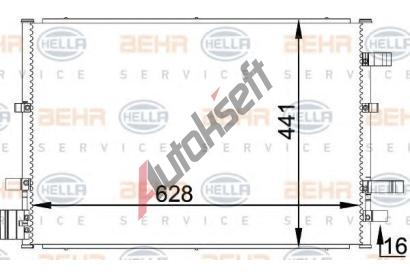 BEHR HELLA SERVICE Kondenztor klimatizace BHS 8FC 351 318-361, 8FC 351 318-361