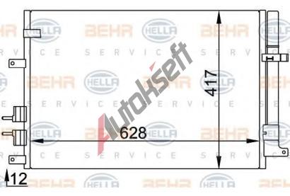 BEHR HELLA SERVICE Kondenztor klimatizace BHS 8FC 351 318-431, 8FC 351 318-431