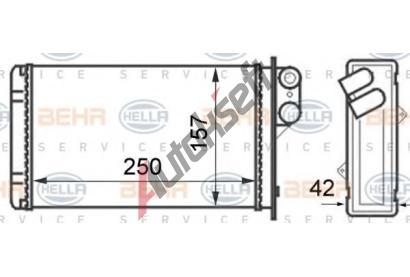BEHR HELLA SERVICE V�m�n�k tepla vnit�n�ho vyt�p�n� BHS 8FH 351 024-291, 8FH 351 024-291