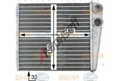 BEHR HELLA SERVICE Vmnk tepla vnitnho vytpn BHS 8FH 351 315-781, 8FH 351 315-781