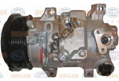 BEHR HELLA SERVICE Kompresor klimatizace BEHR HELLA SERVICE Version ALTERNATIVE BHS 8FK 351 125-651, 8FK 351 125-651