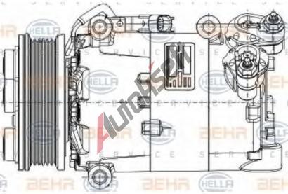 BEHR HELLA SERVICE Kompresor klimatizace BHS 8FK 351 334-391, 8FK 351 334-391