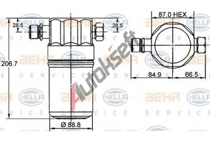 BEHR HELLA SERVICE Vysoue klimatizace BHS 8FT 351 192-041, 8FT 351 192-041