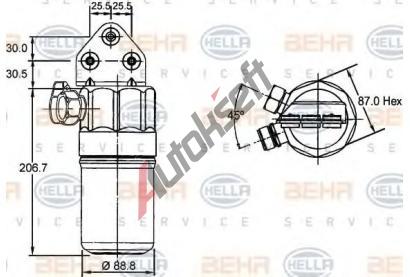 BEHR HELLA SERVICE Vysoušeč klimatizace BHS 8FT 351 197-321, 8FT 351 197-321  BEHR HELLA SERVICE Vysoušeč klimatizace BHS 8FT 351 197-321, 8FT 351 197-321