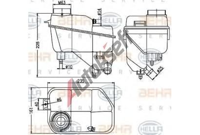 BEHR HELLA SERVICE Vyrovnvac ndoba chladic kapaliny BHS 8MA 376 789-701, 8MA 376 789-701