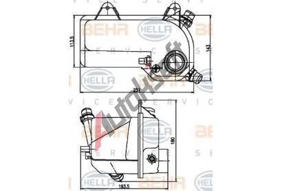 BEHR HELLA SERVICE Vyrovnvac ndoba chladic kapaliny BHS 8MA 376 789-721, 8MA 376 789-721