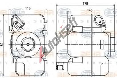 BEHR HELLA SERVICE Vyrovnvac ndoba chladic kapaliny BHS 8MA 376 789-741, 8MA 376 789-741