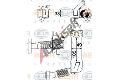 BEHR HELLA SERVICE Chladi recirkulace spalin BHS 8ME 376 750-761, 8ME 376 750-761