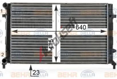 BEHR HELLA SERVICE Chladi vody BEHR HELLA SERVICE Version ALTERNATIVE BHS 8MK 376 700-494, 8MK 376 700-494