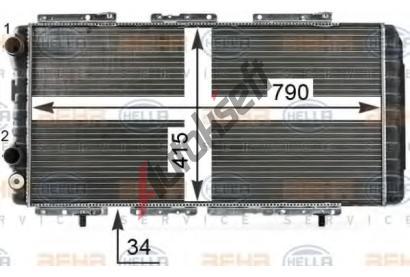 BEHR HELLA SERVICE Chladi� vody BEHR HELLA SERVICE Version ALTERNATIVE BHS 8MK 376 700-554, 8MK 376 700-554