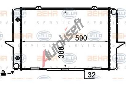 BEHR HELLA SERVICE Chladič vody BHS 8MK 376 706-741, 8MK 376 706-741  BEHR HELLA SERVICE Chladič vody BHS 8MK 376 706-741, 8MK 376 706-741
