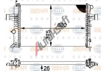 BEHR HELLA SERVICE Chladi vody BEHR HELLA SERVICE Version ALTERNATIVE BHS 8MK 376 710-314, 8MK 376 710-314