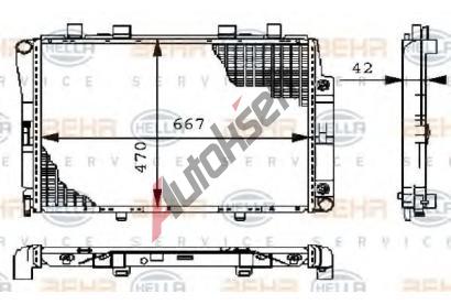 BEHR HELLA SERVICE Chladi vody BEHR HELLA SERVICE Version ALTERNATIVE BHS 8MK 376 711-164, 8MK 376 711-164