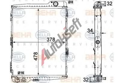 BEHR HELLA SERVICE Chladi vody BEHR HELLA SERVICE Version ALTERNATIVE BHS 8MK 376 711-274, 8MK 376 711-274
