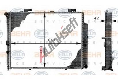 BEHR HELLA SERVICE Chladi vody BHS 8MK 376 712-641, 8MK 376 712-641