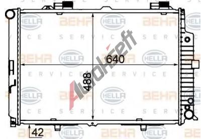 BEHR HELLA SERVICE Chladi vody BEHR HELLA SERVICE Version ALTERNATIVE BHS 8MK 376 712-784, 8MK 376 712-784