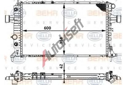BEHR HELLA SERVICE Chladi vody BEHR HELLA SERVICE Version ALTERNATIVE BHS 8MK 376 713-014, 8MK 376 713-014