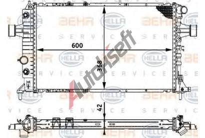 BEHR HELLA SERVICE Chladi vody BEHR HELLA SERVICE Version ALTERNATIVE BHS 8MK 376 713-014, 8MK 376 713-014