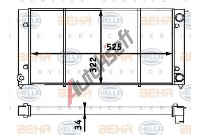 BEHR HELLA SERVICE Chladi vody BEHR HELLA SERVICE Version ALTERNATIVE BHS 8MK 376 713-304, 8MK 376 713-304