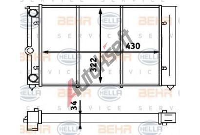 BEHR HELLA SERVICE Chladi vody BHS 8MK 376 713-324, 8MK 376 713-324