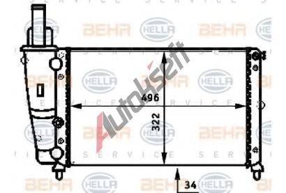 BEHR HELLA SERVICE Chladi vody BEHR HELLA SERVICE Version ALTERNATIVE BHS 8MK 376 713-384, 8MK 376 713-384