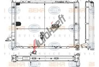 BEHR HELLA SERVICE Chladi vody BEHR HELLA SERVICE Version ALTERNATIVE BHS 8MK 376 713-634, 8MK 376 713-634